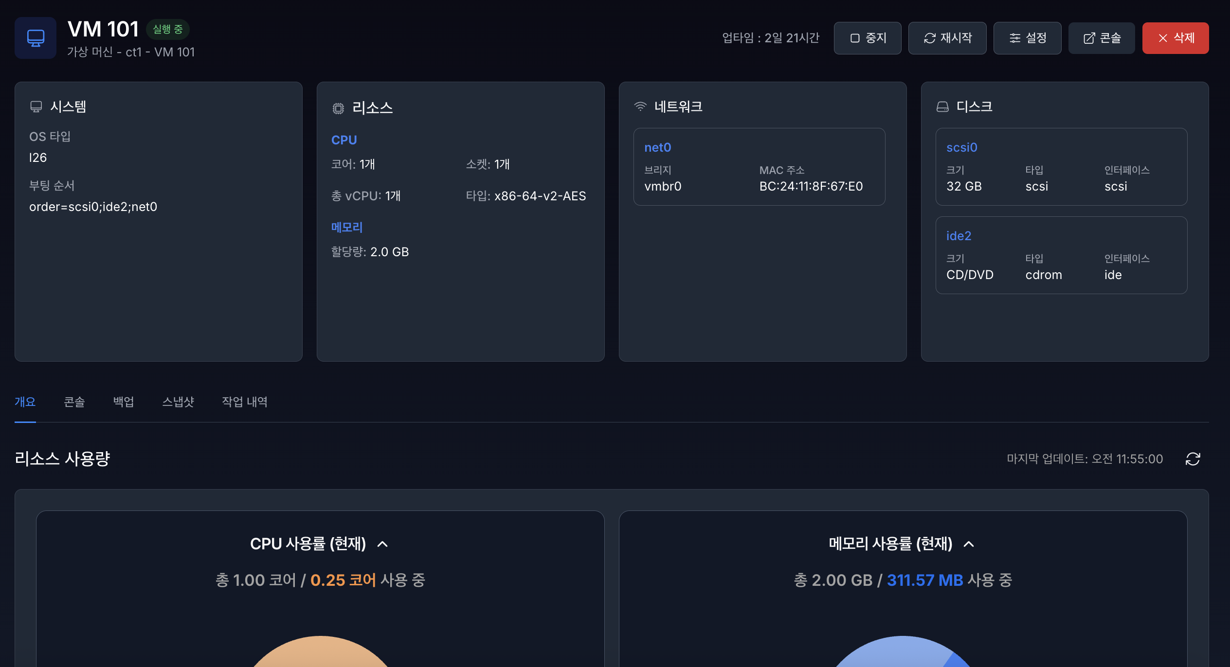 인스턴스 상세 정보